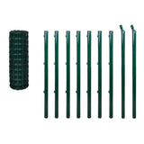 Vidaxl eurohek 10x1,0 m staal groen