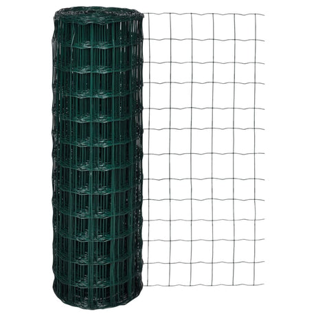 Vidaxl euro hek 10x1,2 m staal groen