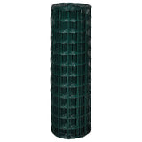 Vidaxl euro hek 10x1,2 m staal groen