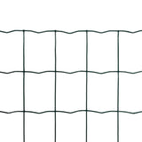 Vidaxl euro hek 25x0,8 m staal groen