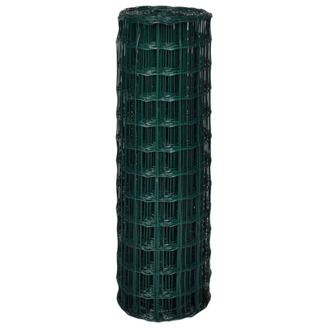 Vidaxl euro hek 25x1,2 m staal groen