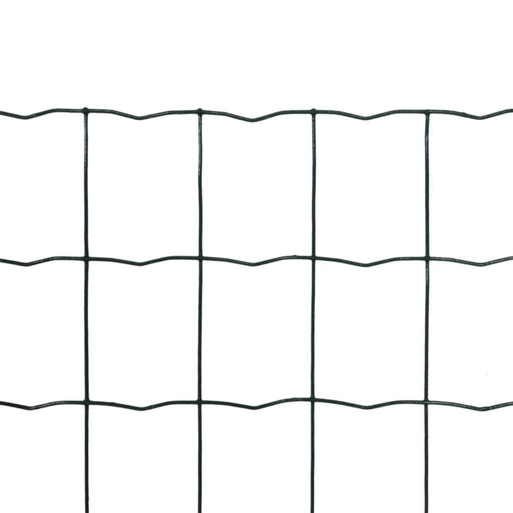 Vidaxl euro hek 10x1,2 m staal groen