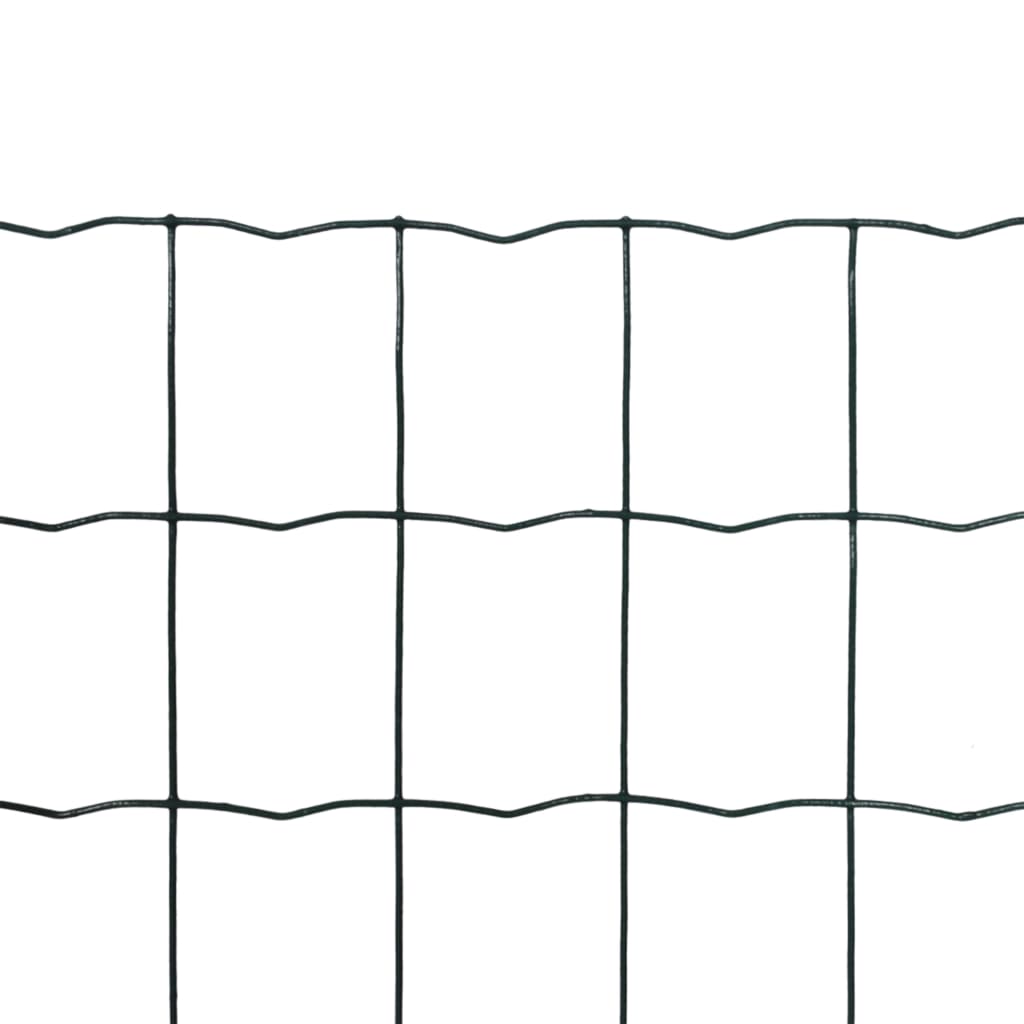 Vidaxl euro hek 10x1,5 m staal groen