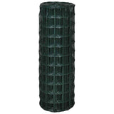 Vidaxl euro hek 10x1,5 m staal groen