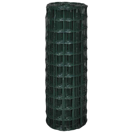 Vidaxl euro hek 25x1,0 m staal groen
