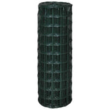 Vidaxl euro hek 25x1,2 m staal groen