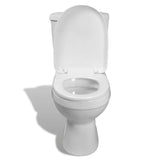 VidaXL Toilet met stortbak wit