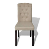 Vidaxl eetkamerstoelen 2 st stof camel