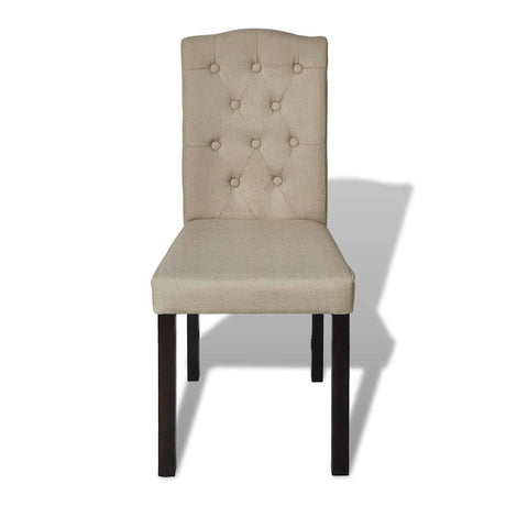 Vidaxl eetkamerstoelen 2 st stof camel