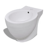 Vidaxl staand bidet rond keramiek wit