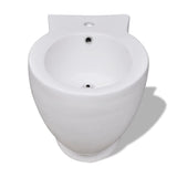 Vidaxl staand bidet rond keramiek wit