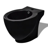 Vidaxl ronde staande keramieken bidet (zwart)