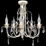 Vidaxl kristallen kroonluchter met wit elegant design (5 lampen)