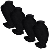Vidaxl sieradenhouder voor ketting 9x8,5x15 cm zwart 4 st