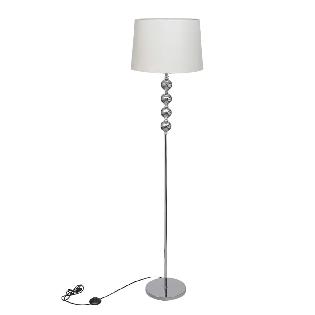 Vidaxl vloerlamp met hoog standaard en 4 ballen wit