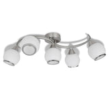 Vidaxl plafondlamp met glazen kappen + golvende rail