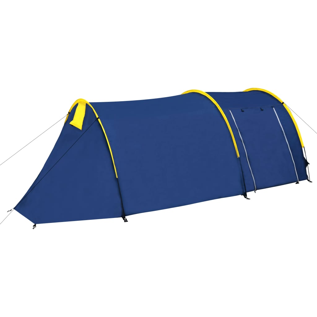 VidaXL Tent 6-persoons marineblauw geel