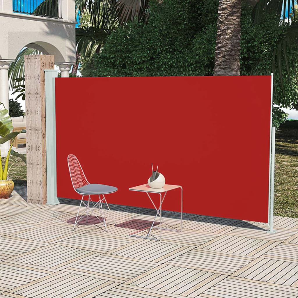 VidaXL Wind- zonnescherm uittrekbaar 160x300 cm rood