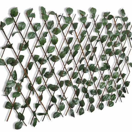 Vidaxl tuinlatwerk 5 st met kunstbladeren 180x90 cm wilg