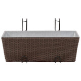 VidaXL Balkonplantenbakken 2 st 50 cm rattan bruin