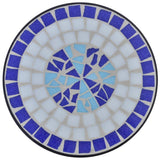 Vidaxl bijzeltafel mozaïek blauw en wit
