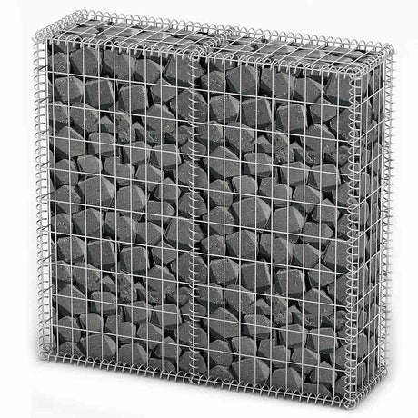 Vidaxl schanskorf met deksels 100x100x30 cm gegalvaniseerd draad