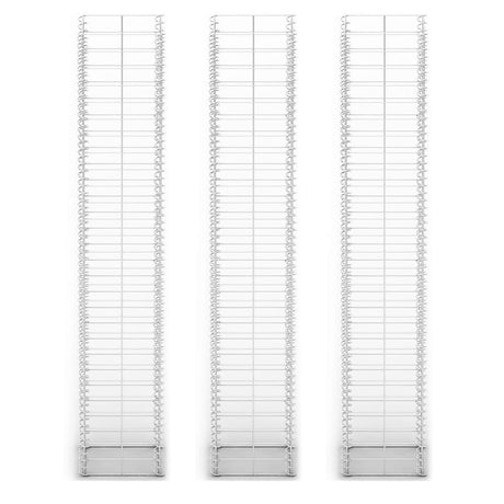 Vidaxl 3-delige schanskorfset 25x25x150 cm gegalvaniseerd draad