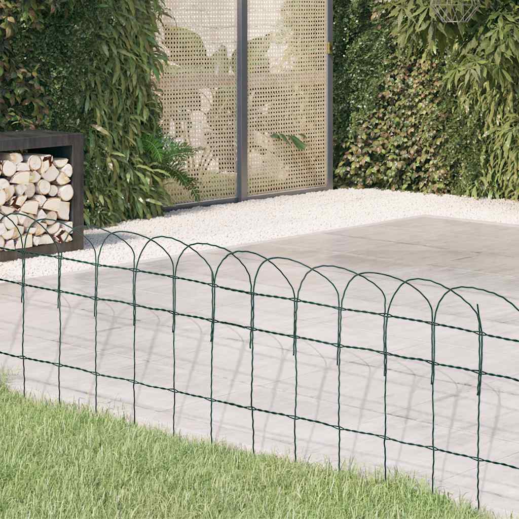 Vidaxl borderafscheiding 25x0,4 m gepoedercoat ijzer