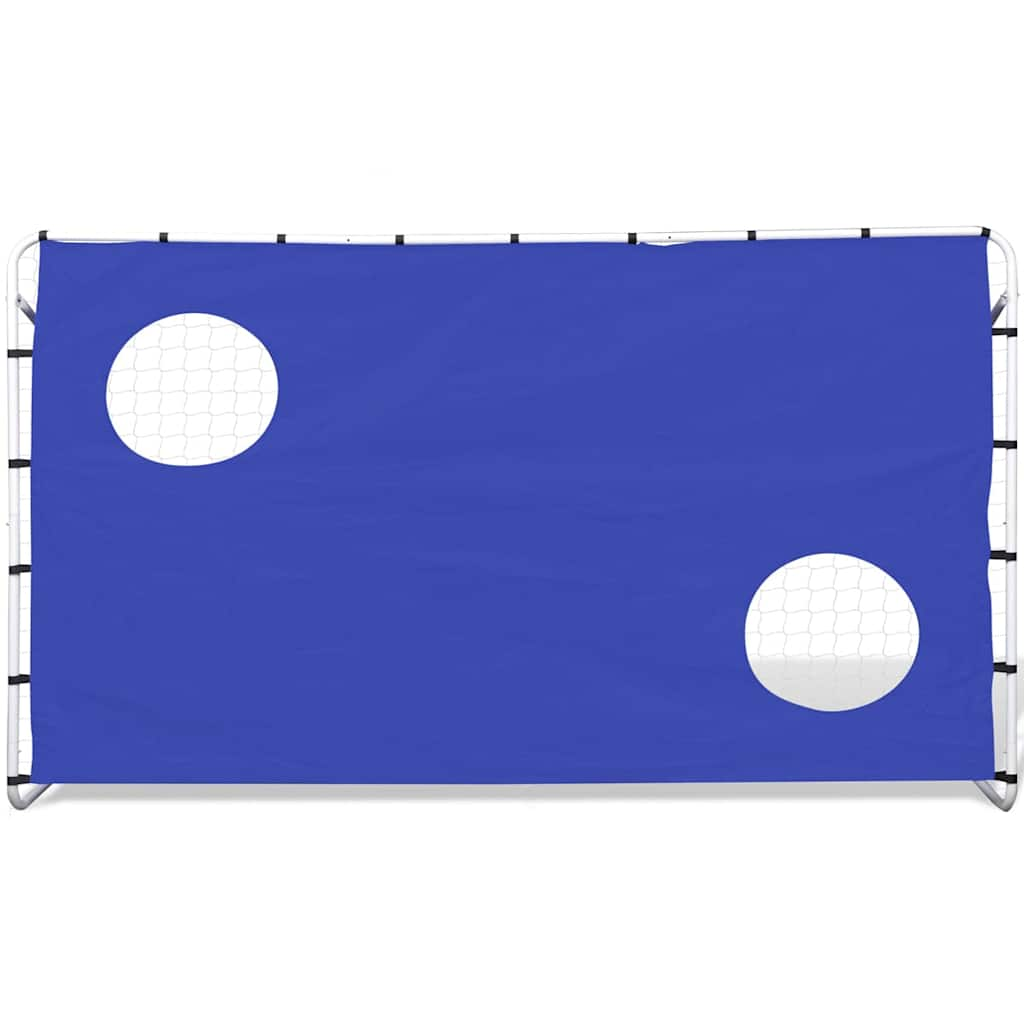 Vidaxl voetbaldoel met richtmuur hoogwaardig 240x92x150 cm staal