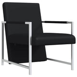 Vidaxl fauteuils 2 st met chroom frame kunstleer zwart