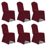 Vidaxl stoelhoes stretch bordeauxrood (6 stuks)