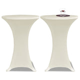 Vidaxl statafelhoes stretch ø60cm crème (2 stuks)