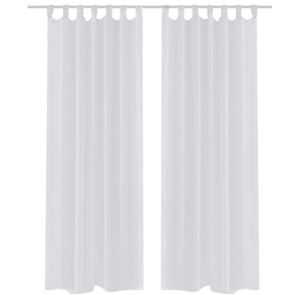 VidaXL Witte Vitrage 140 x 225 cm 2 stuks