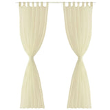 Vidaxl gordijnen 2 st doorschijnend 140x225 cm crème