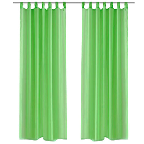 Vidaxl gordijn appelgroen 140x175 cm (2 stuks)