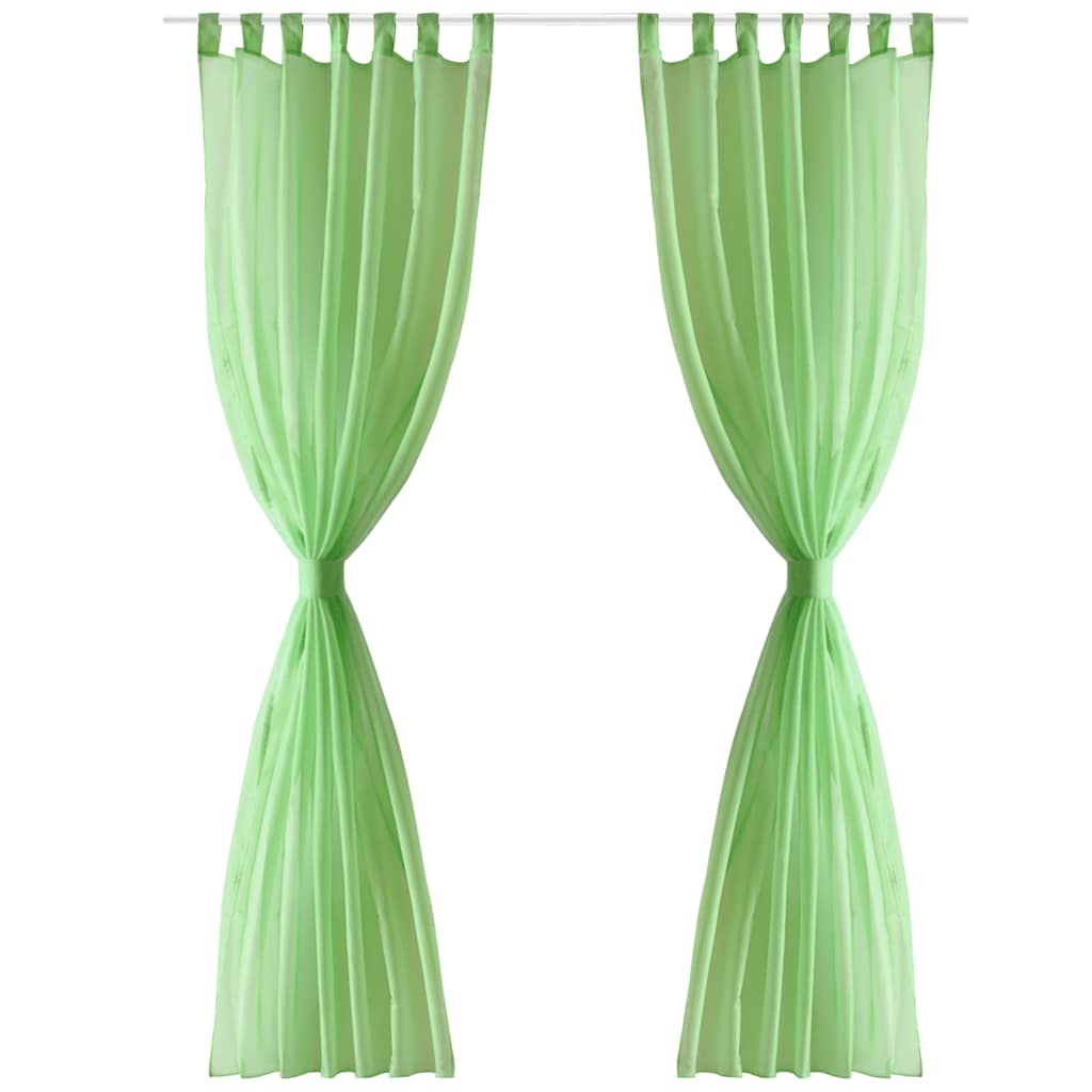Vidaxl gordijn appelgroen 140x175 cm (2 stuks)