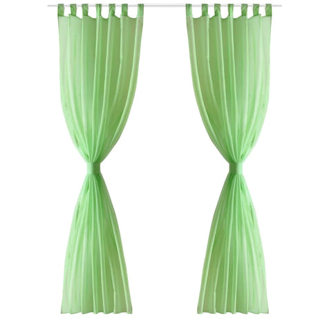 Vidaxl gordijn appelgroen 140x175 cm (2 stuks)