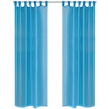 Vidaxl gordijn turquoise 140x175 cm (2 stuks)