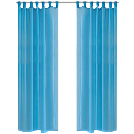 Vidaxl gordijn turquoise 140x175 cm (2 stuks)