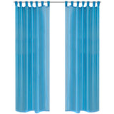 Vidaxl turquoise vitrage 140 x 245 cm 2 stuks