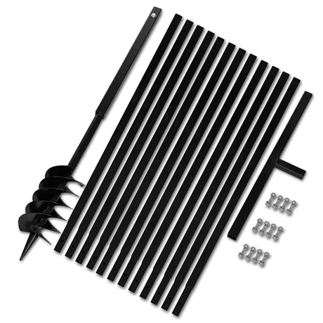 Vidaxl grondboor met handvat 120 mm en verlengstukken 13 m (staal)