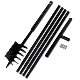 Vidaxl grondboor met handvat 180 mm en verlengstukken 5 m (staal)