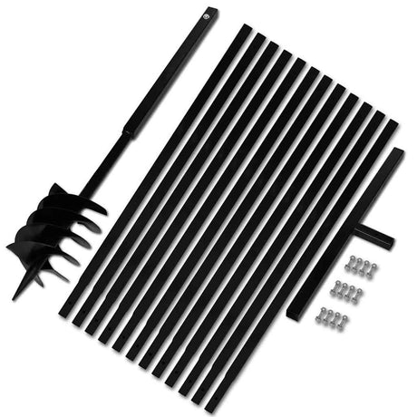 Vidaxl grondboor met handvat 180 mm en verlengstukken 13 m (staal)