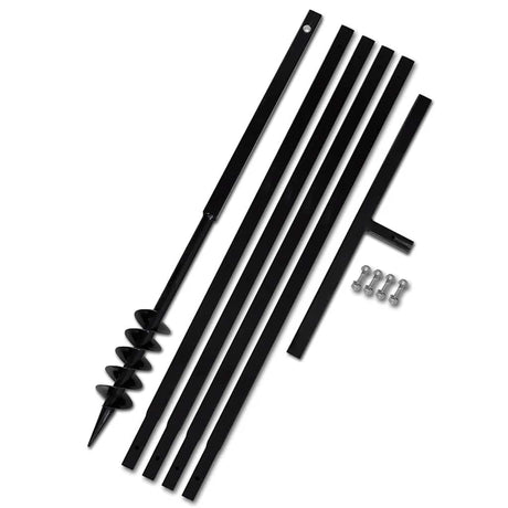 Vidaxl grondboor 80 mm met 5 m verlengstuk staal