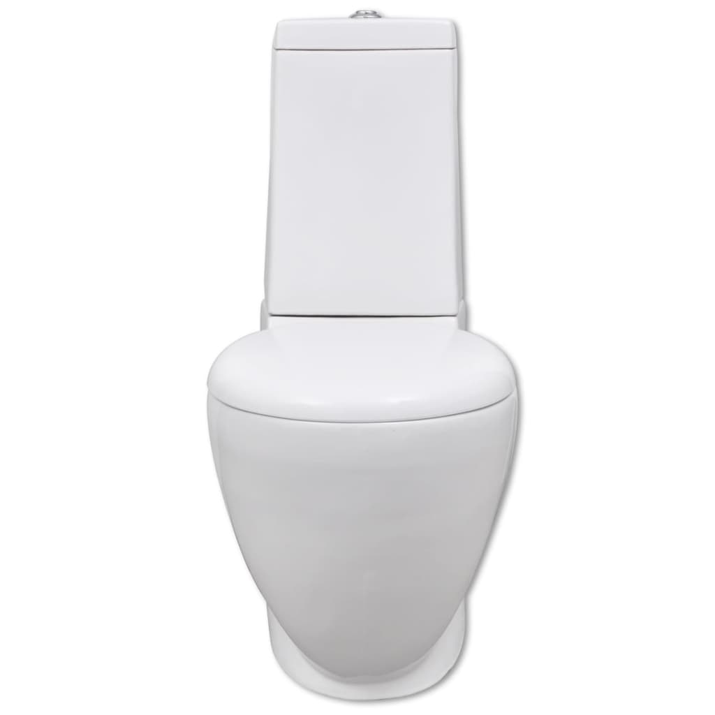 VidaXL Toileten bidetset keramiek wit