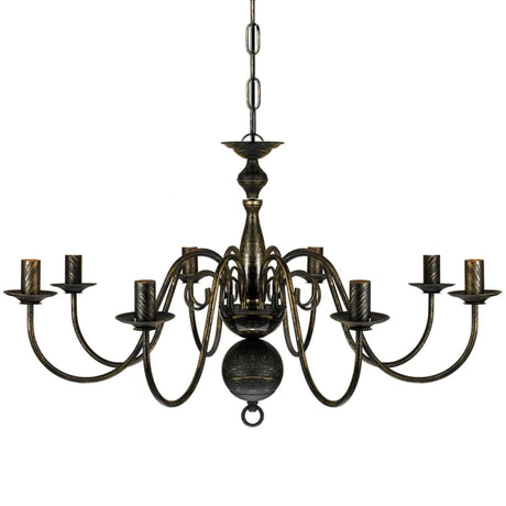 Vidaxl kroonluchter zwart metaal 8 x e14 lampen