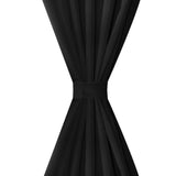 Vidaxl micro-satijnen gordijnen met ringen 140 x 175 cm 2 stuks (zwart)