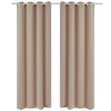 Vidaxl gordijnen met metalen ringen 135 x 245 cm 2 stuks (creme)