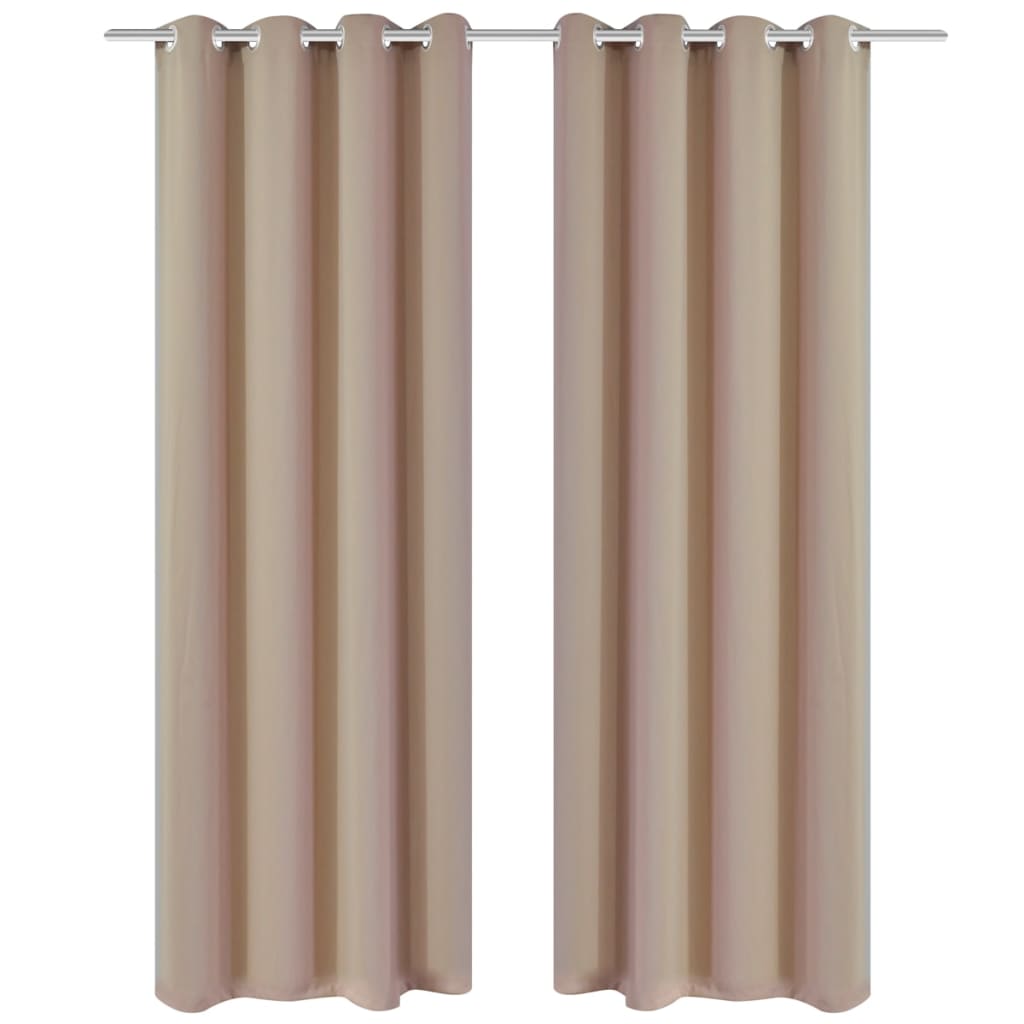 Vidaxl gordijnen met metalen ringen 135 x 245 cm 2 stuks (creme)