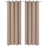 Vidaxl gordijnen met metalen ringen 135 x 245 cm 2 stuks (creme)